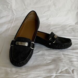 Coach Black Signature Loafers